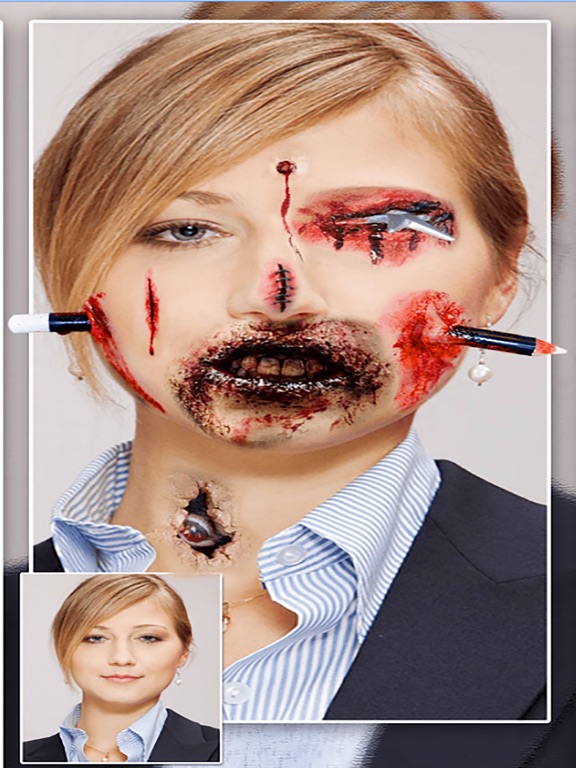 Screenshot #4 pour Make Me Zombie : Face Sticker Maker Booth