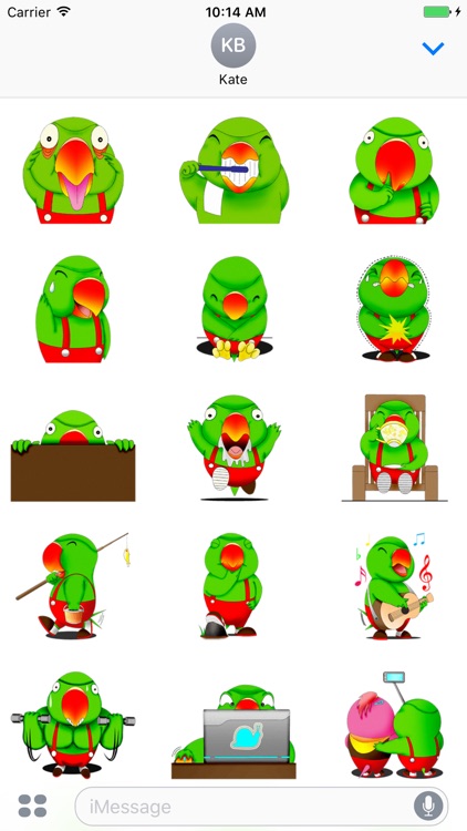 Funny Parrot - Cute stickers for iMessage
