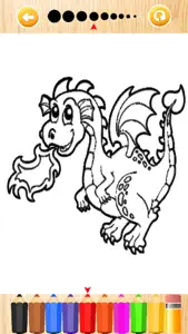 Dragon Dinosaur Coloring Book HD screenshot #5 for iPhone