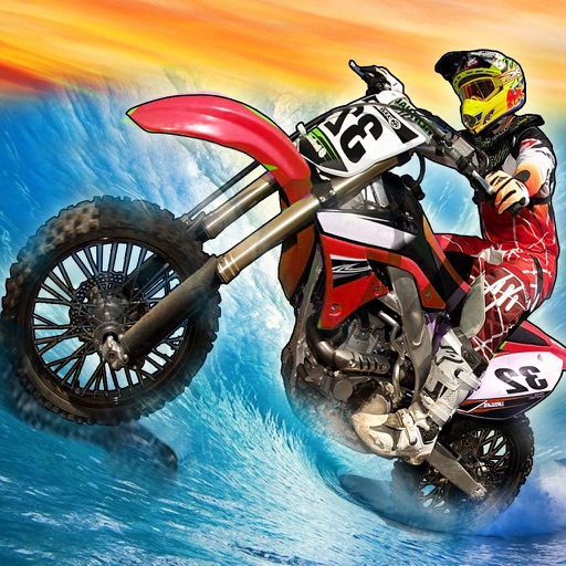 Surfing Dirt Bike - Dirt Bike Jetski Racing Games