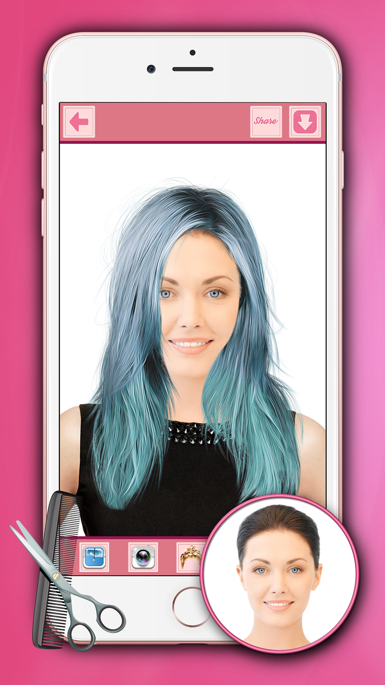 HairStyle Makeover For Girls - Hair Salon Editor screenshot 3