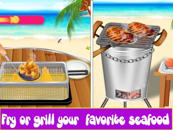 Seafood Deep Fry Maker Cook - A Fast Food Madness iPad screenshot