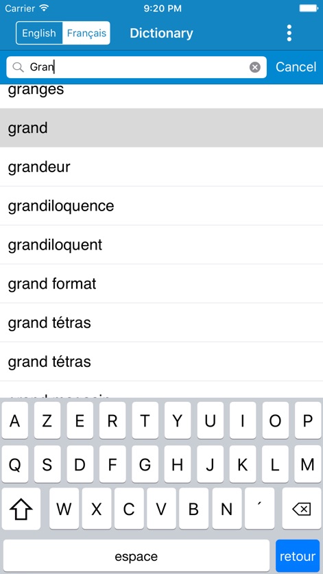 French To English & English to French Dictionary - french-english-dictionary-search-results