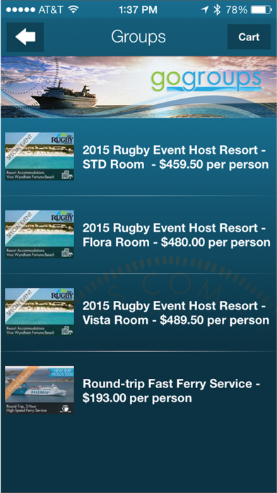 GoBahamas Mobile iPhone screenshot 2 - Travel app