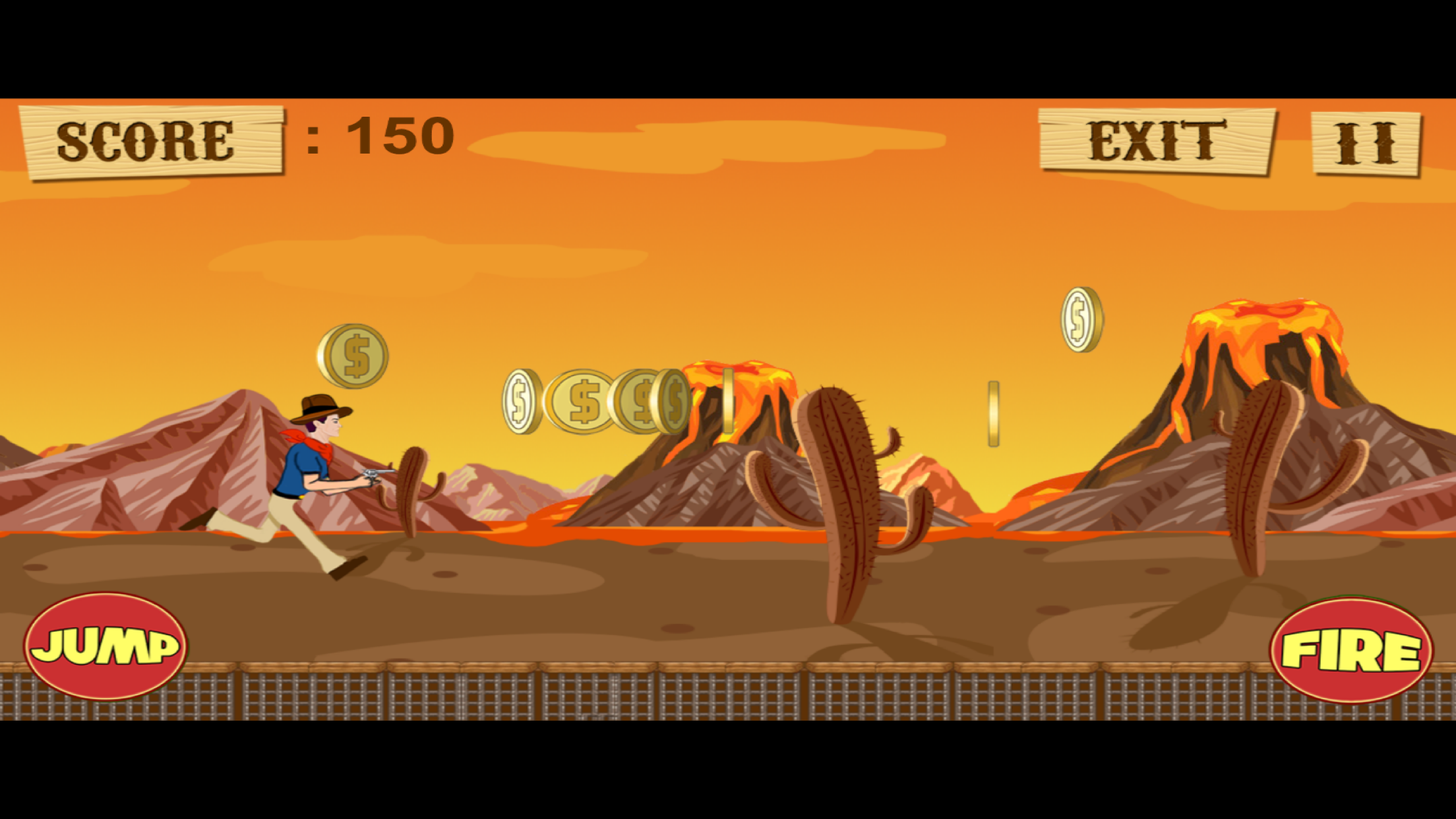 Western Cowboy Escaping Desert