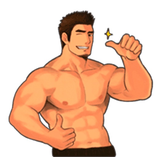 Hot Gym Guy ● Emoji&Stickers for iMessage iOS App