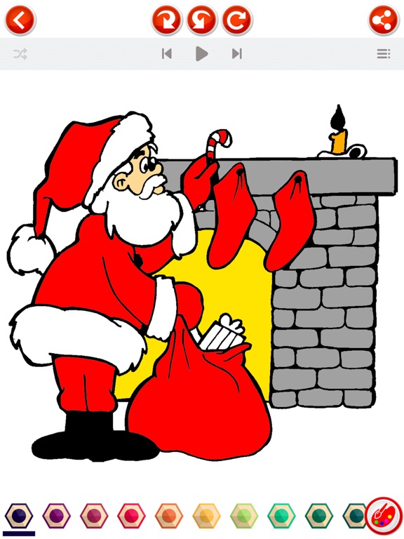 Christmas Coloring Book  - Xmas Pictures to Color iPad screenshot