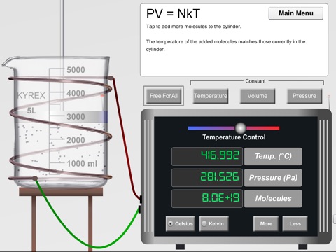 KET Virtual Physics Labs - Ideal Gas Law screenshot 2