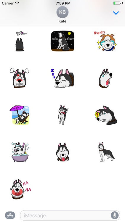 Funny Husky Dog Sticker