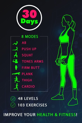 30 Day Fitness Challenges ~ Daily Workout Proのおすすめ画像1