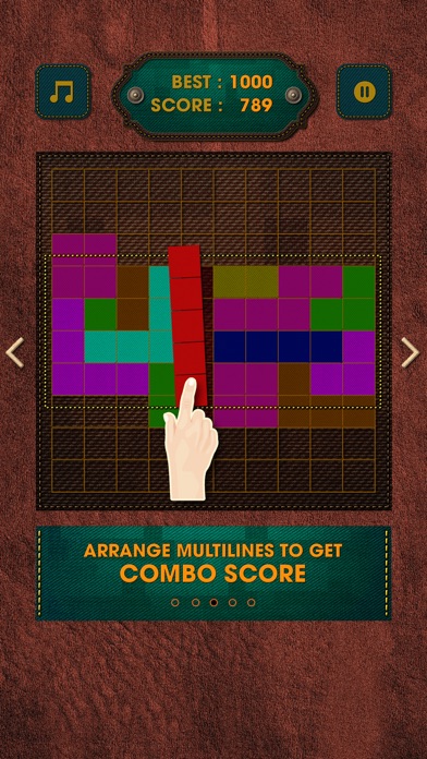 Screenshot #2 pour Vintage Block Puzzle Game