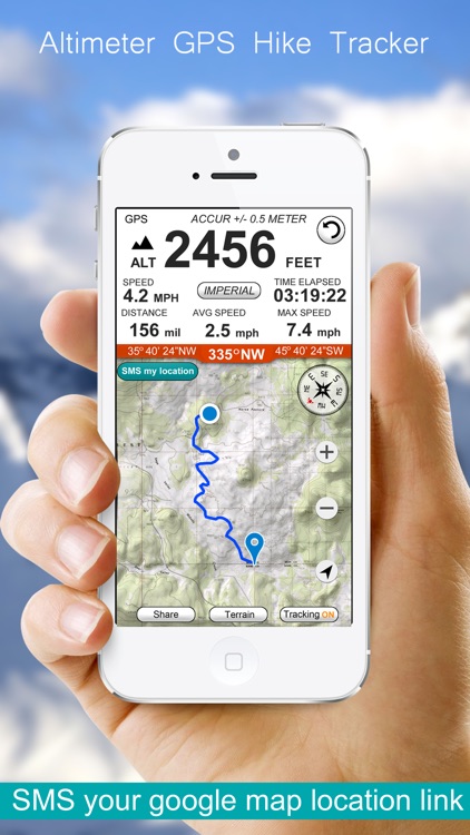 Altimeter GPS Hike Tracker