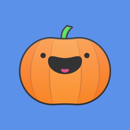 Pumpkin Sticker Pack • Cute Flat Halloween Emoji icon