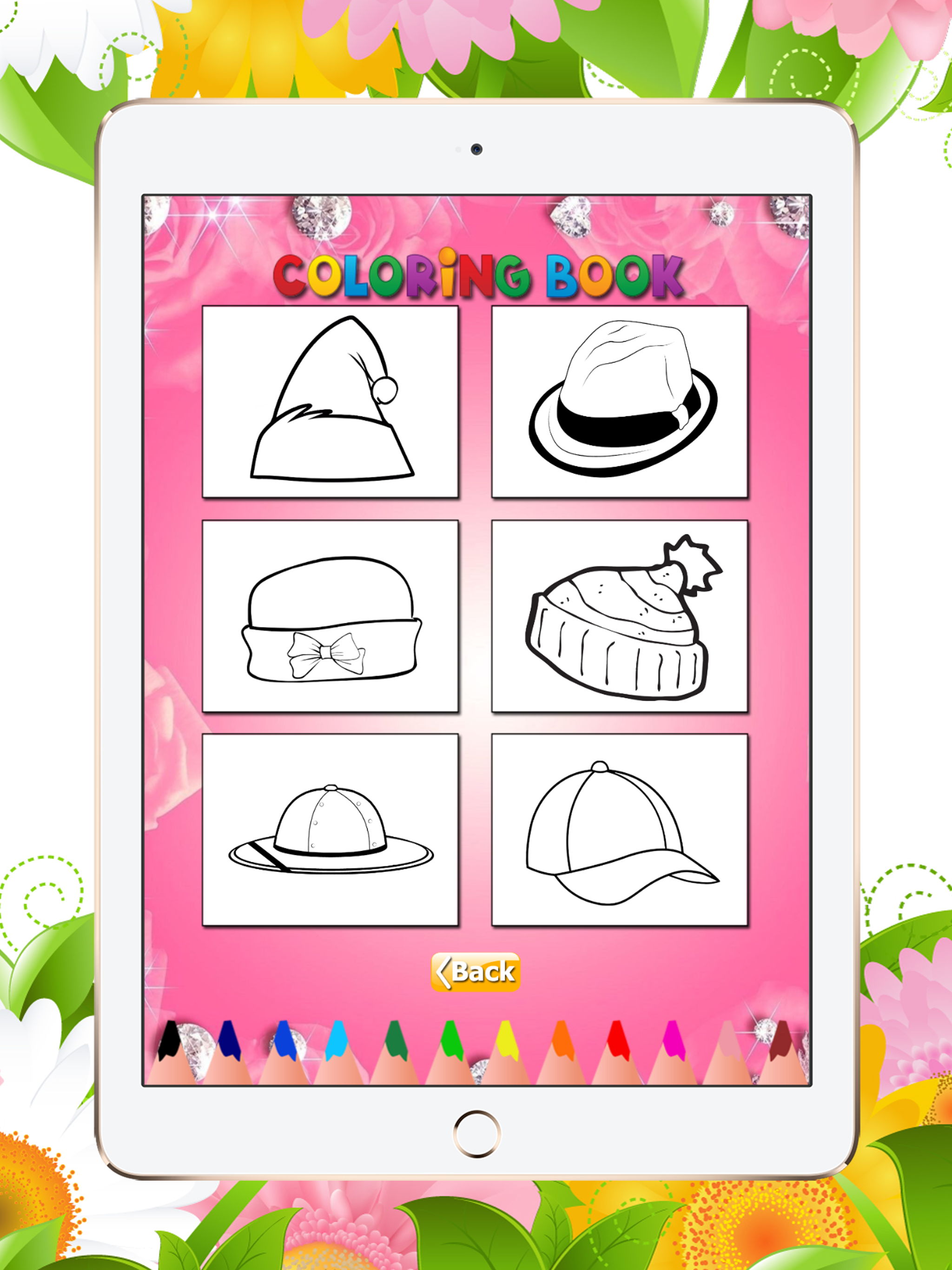 Coloring Book The Hat: Learn to color and draw fashion hats, Free games for children screenshot 8