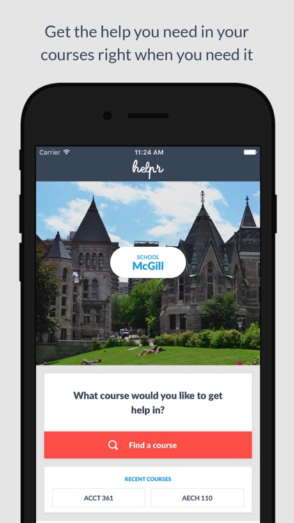 Helpr: Course help by chat/video/meetup