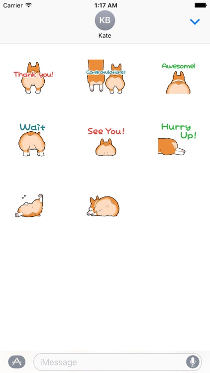 Behind A Corgi Dog Animated Stickers