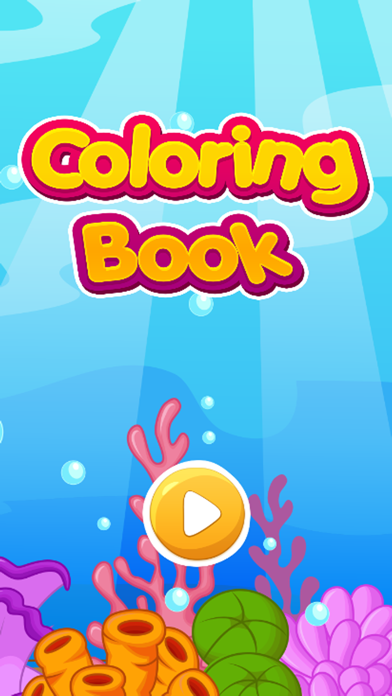 Ocean Animals Coloring Book for Children HD iPhone screenshot