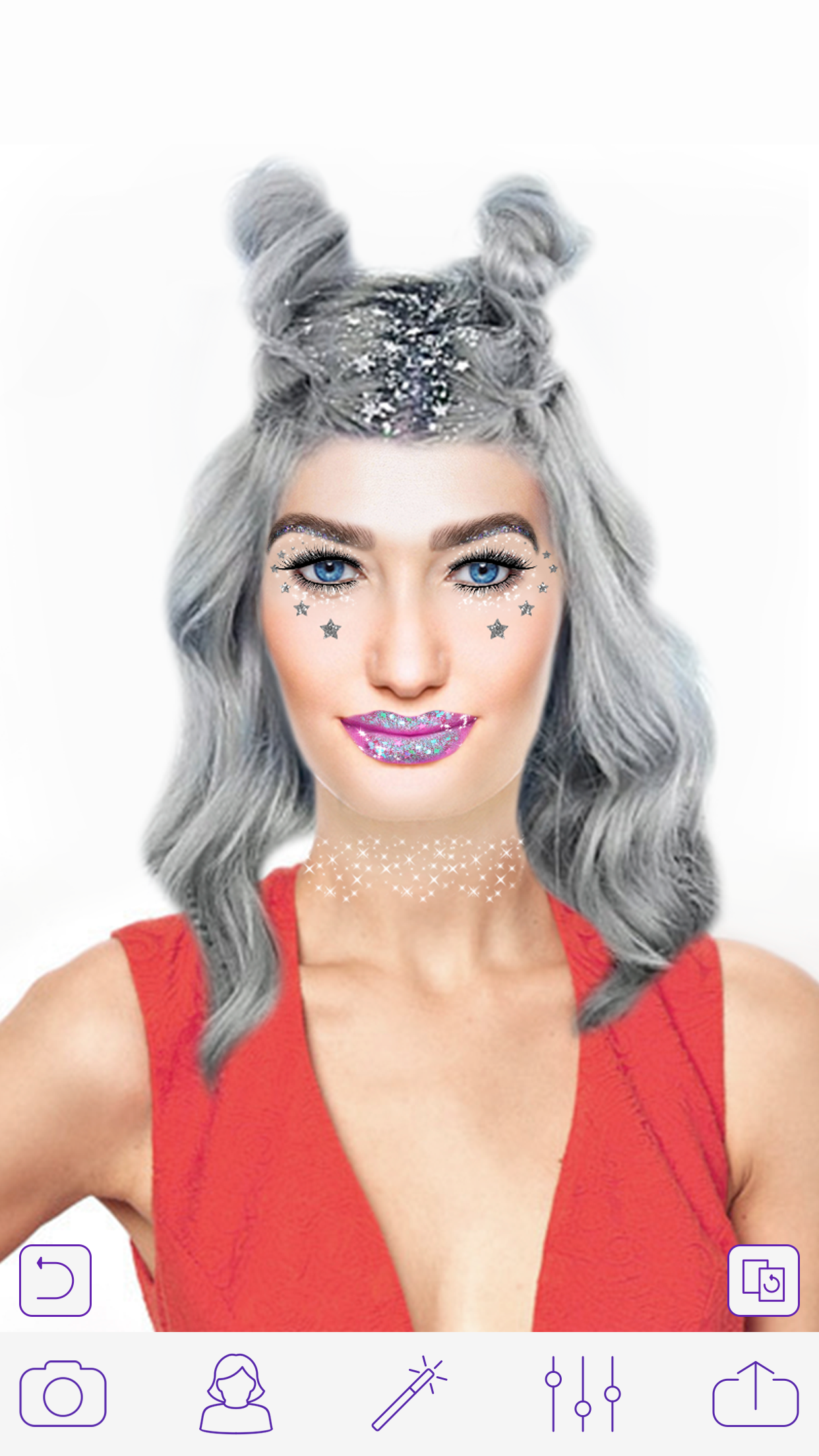 Glitter Makeup Camera - Glamour Makeup Effect