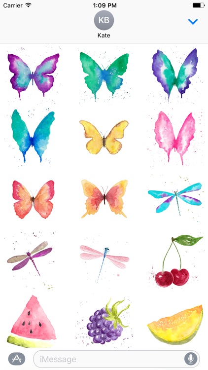 Watercolor Stickers Hand-painted by Maraquela