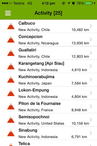 Volcanoes - 火山 - 地図、警報＆灰の雲のおすすめ画像4