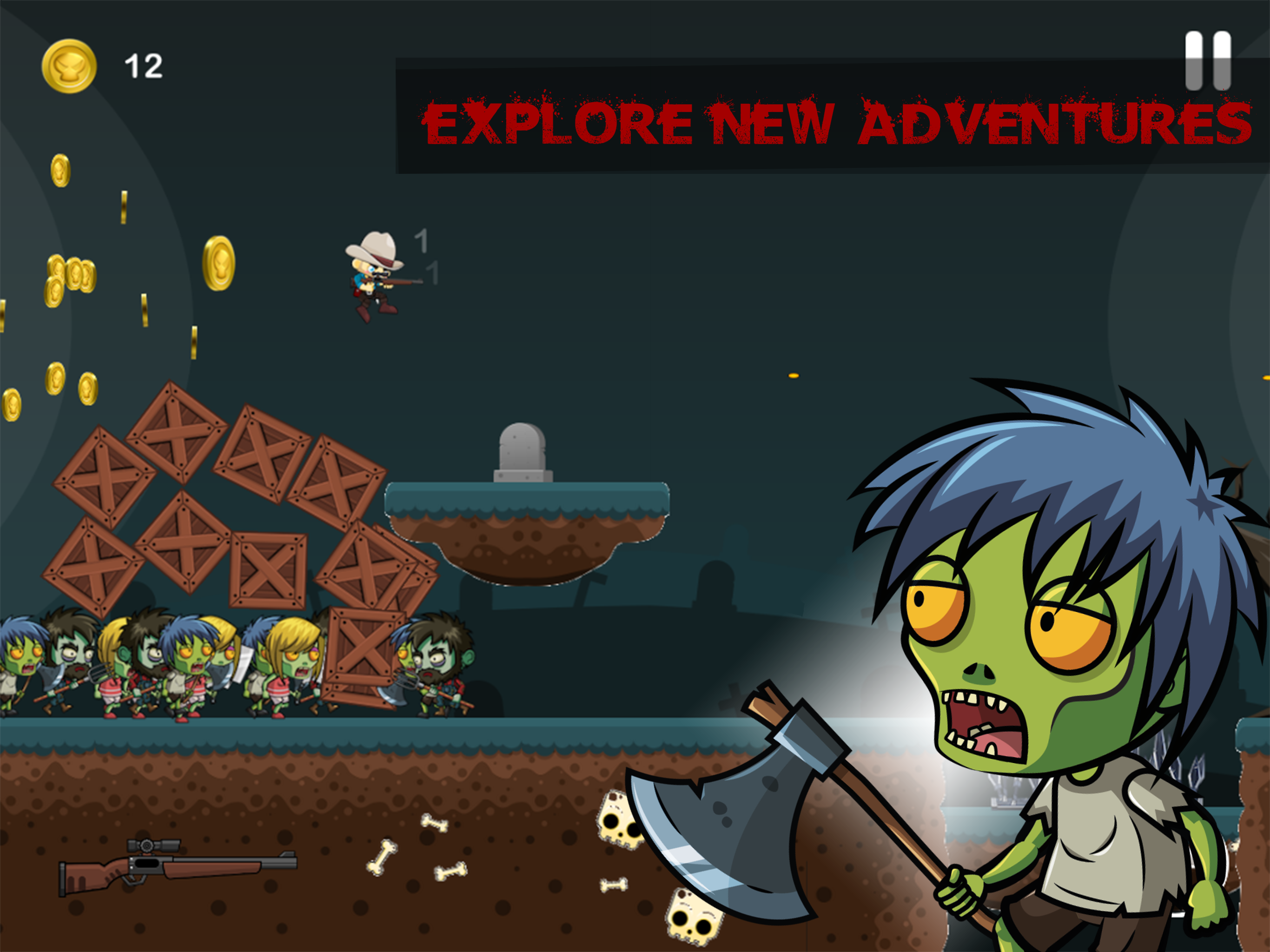 Zombies VS Hunter - Jump & Walking Crazy Cowboy screenshot 6