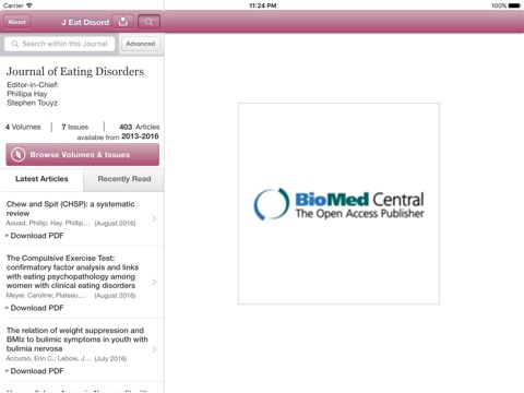 Journal of Eating Disorders screenshot 4