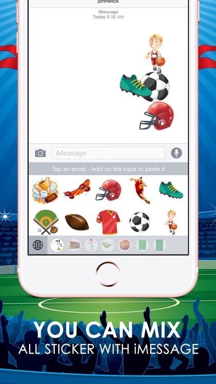 Sports Emoji Stickers Keyboard Themes ChatStick