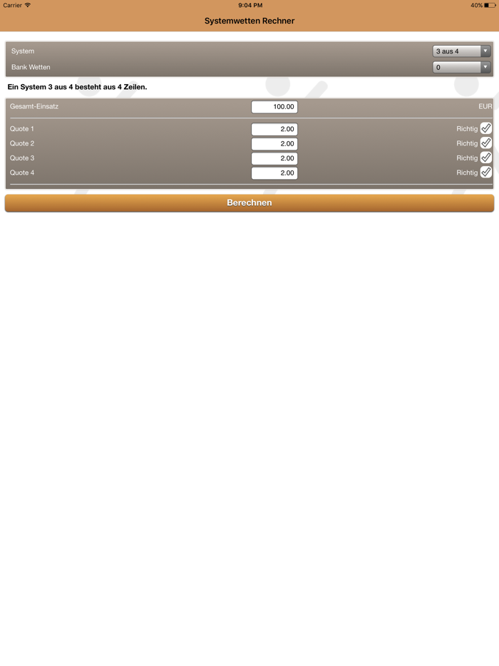 Systemwetten Rechner der Wettbasis