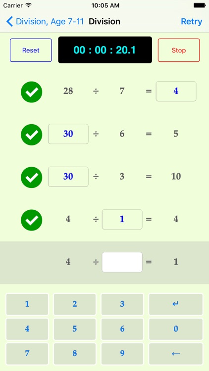 Basic Division Quiz