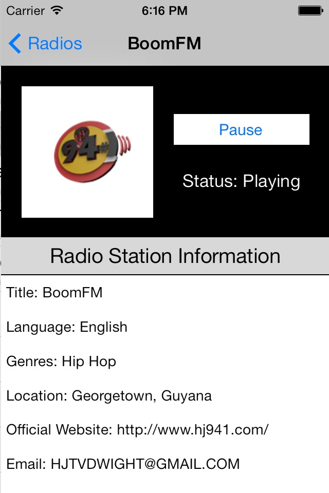 Guyana Radio Live Player (Georgetown / English) screenshot 3