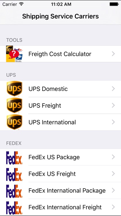Shipping and Mailing Services Navigator