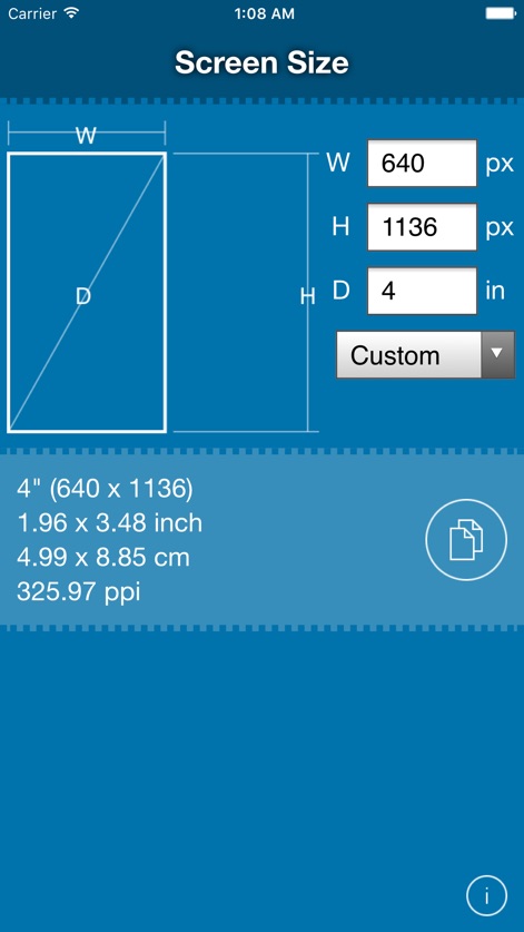 Screen Size - Utilities App | MWM