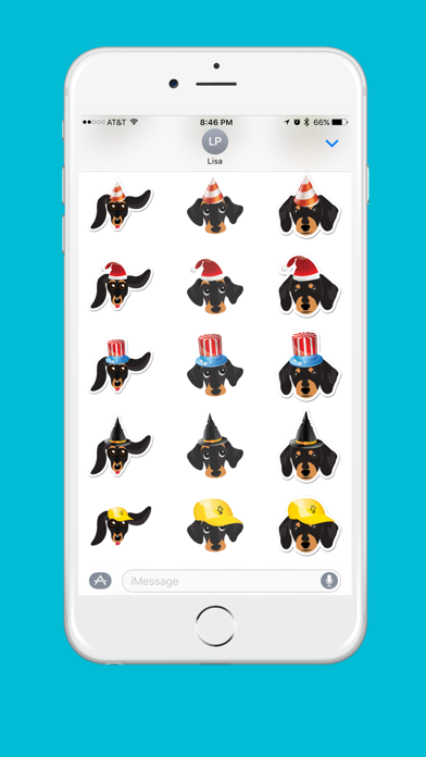 Screenshot #3 pour Dachshund Emoji - Black and Tan