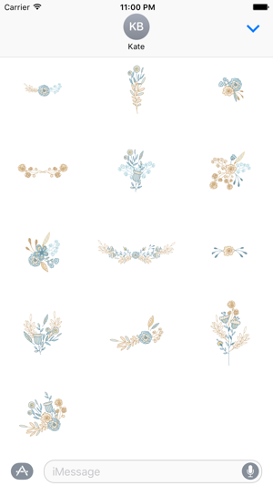 Elegant Floral - Decorate Your Text for iMessage(圖2)-速報App