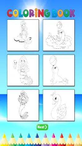 Game screenshot Mermaid Animal Coloring Book - for Kids hack