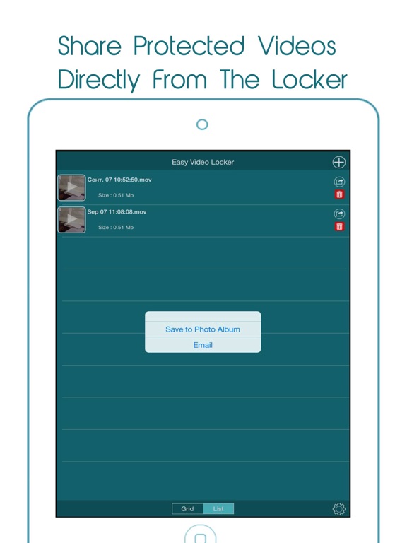 Screenshot #4 for Easy Video Locker - Secure and Lock Your Personal and Private Videos With Password