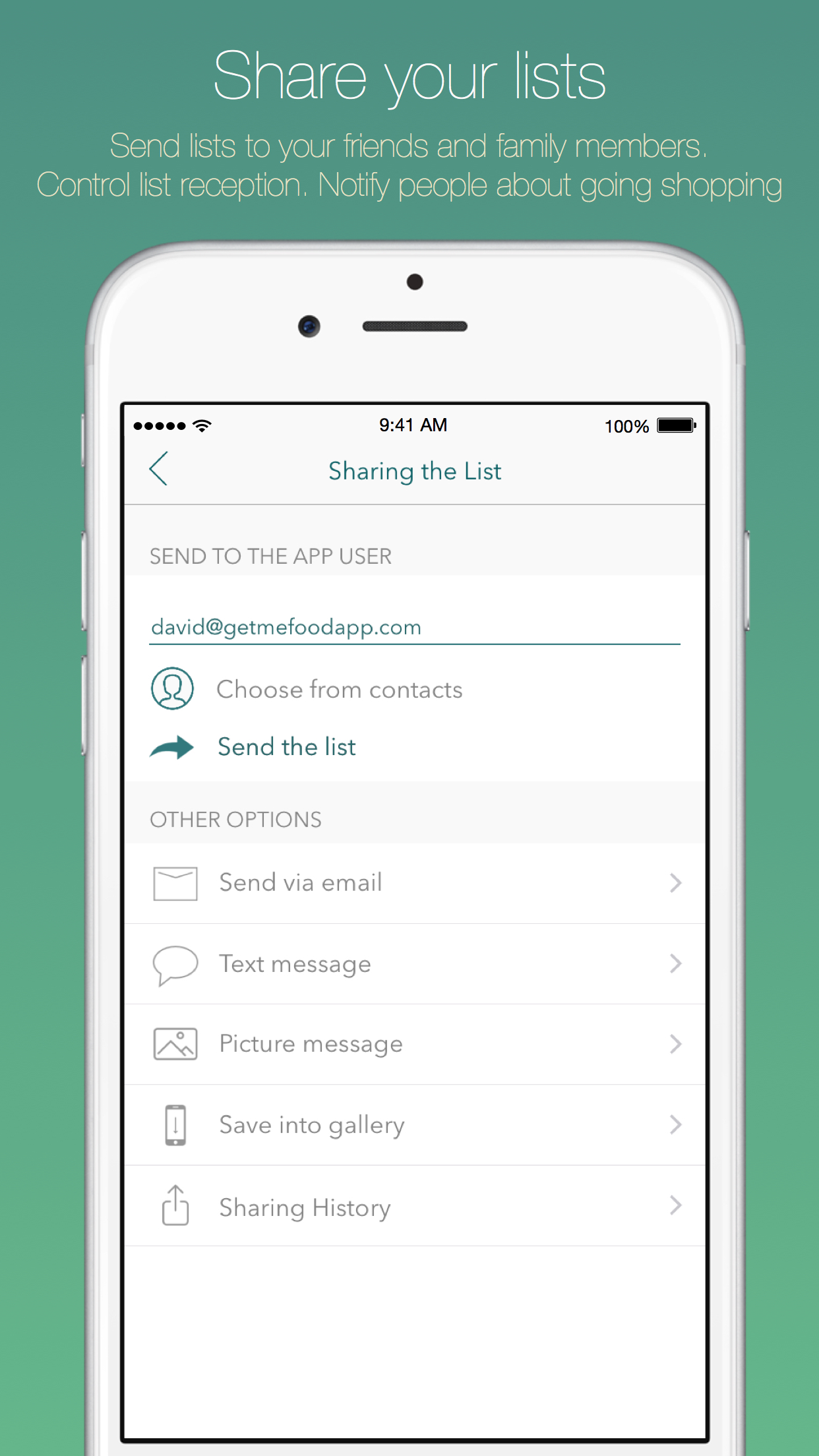 Get Me Food - grocery shopping list screenshot 5