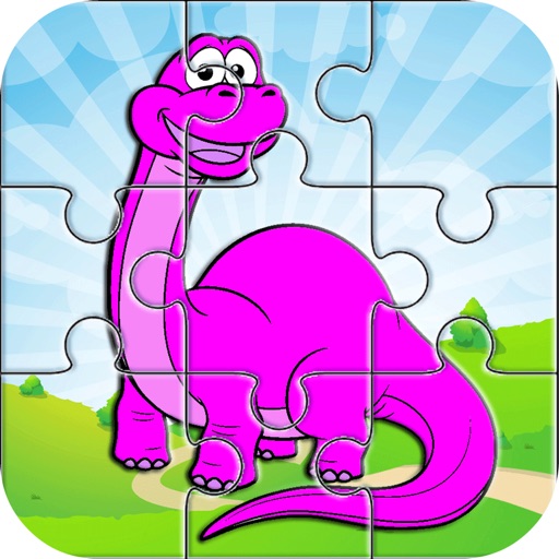 Little dino jigsaw icon