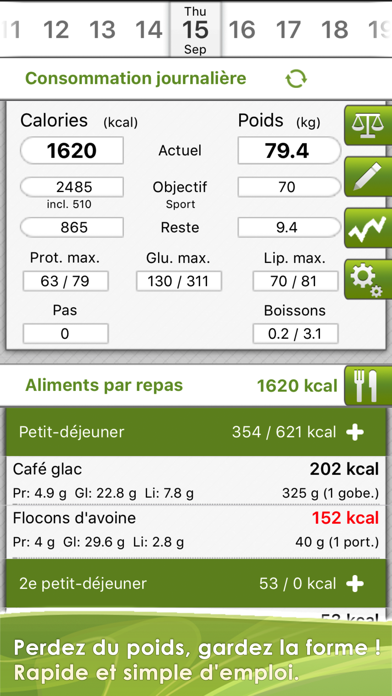 Screenshot #1 pour CaloryGuard Lite