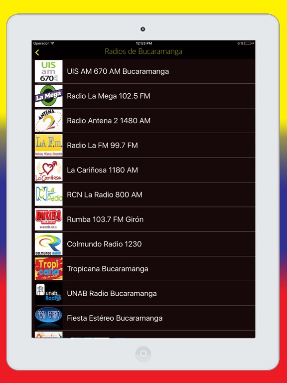 Radio Colombian FM - Live Radios Stations Online iPad screenshot 4 - Music app
