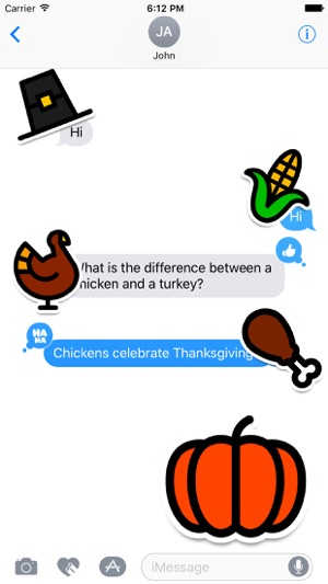 Colorful Thanksgiving Stickers