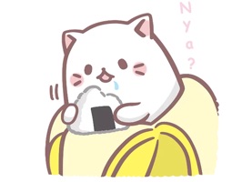 40 Cat banana cool stickes