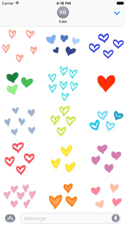 Tiny Hearts sticker - I love stickers for iMessage