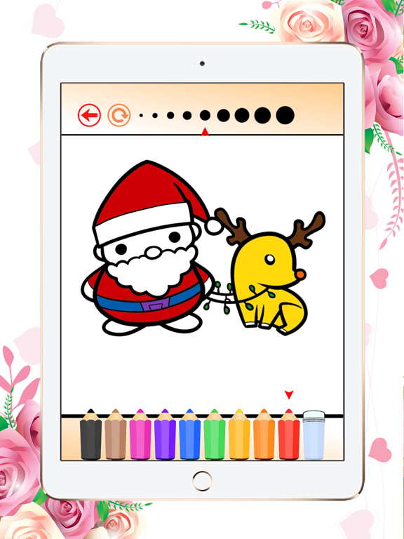 Coloring Book Christmas: Paint Santa,Gift,snowman iPad screenshot