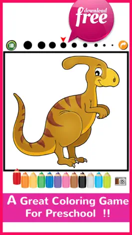 Game screenshot DinoArt Dinosaurs Coloring Book For Kids & Toddler apk
