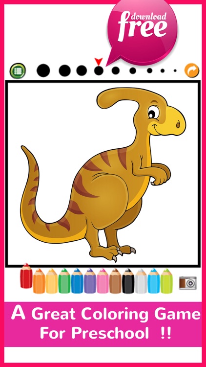 DinoArt Dinosaurs Coloring Book For Kids & Toddler