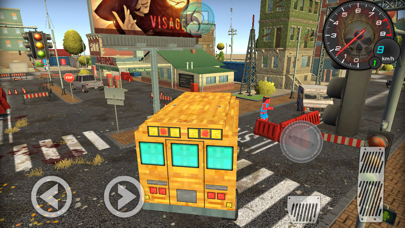 Pixel School Bus Free Style Driving screenshot 2