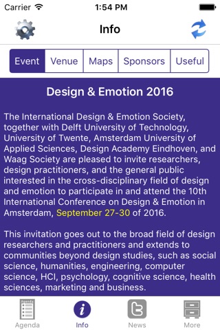 Design & Emotion 2016 screenshot 2