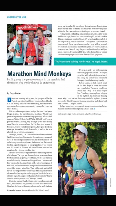 Canadian Running Magazine screenshot