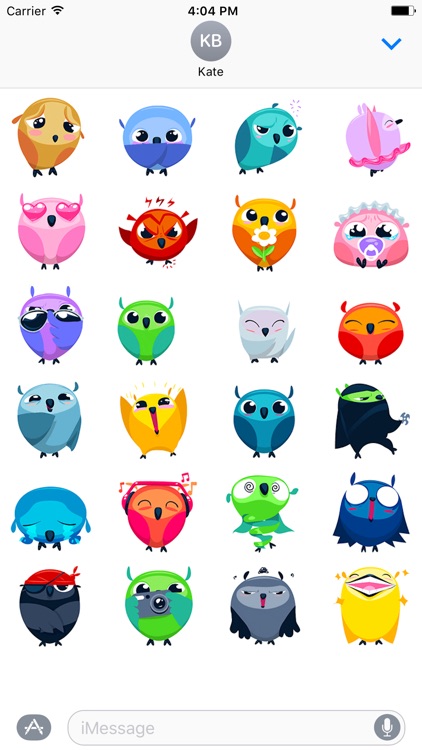Funny owl choir animated - Fx Sticker